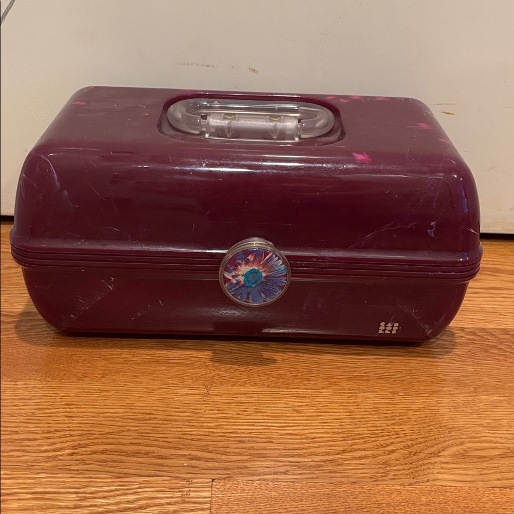 Vintage 90s Purple Liquid Metallics Caboodles Organizer